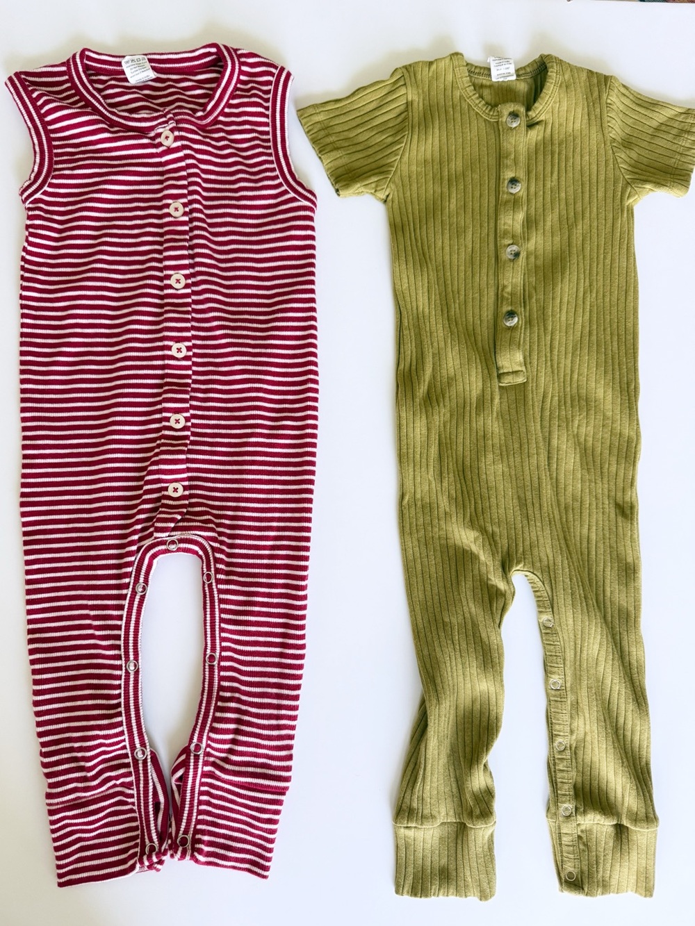 Kate Quinn Organics baby boy Summer ribbed jumpsuit bundle 18-24 months